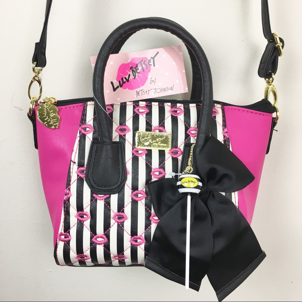 Betsey Johnson Crossbody Striped Bag